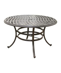 Venice Espresso Brown Aluminum 49" Round Dining Table