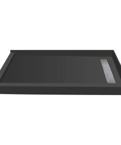 TileRedi RT4872RDL-PVC-TBN 48x72 Double Curb Pan R Trench