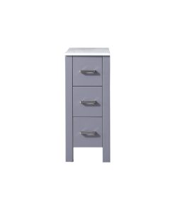 Volez 12" Side Cabinet, Phoenix Stone Top, Dark Gray