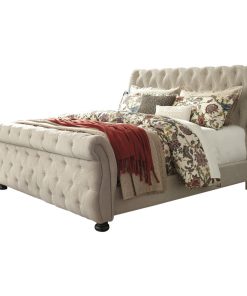 Willenburg Queen Upholstered Bed, Linen Promo