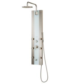 White Glass Shower Panel - Tropicana ShowerSpa