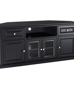 60" Corner TV Stand, Black
