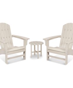 Trex Outdoor Yacht Club 3-Piece Adirondack Set, Sand Castle