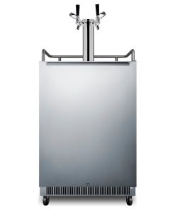Summit SBC677BITWINTL 24"W 6.5 Cu. Ft. Built-In Beer Double Tap - Stainless