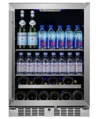 Titan Signature 24" 84Bottle 13Can SS Door Single Zone Wine and Beverage Cooler