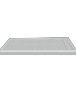 Transolid Linear 60"x32" Rectangular Shower Base With Right Hand Drain, Gray