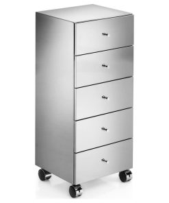 WS Bath Collections Runner 5430 Runner Steel Rolling Cabinet - Stainless Steel