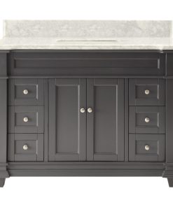 48" Kerianne Bathroom sink Vanity Cabinet Model HF-1084CK-BS, Carrara/Gray