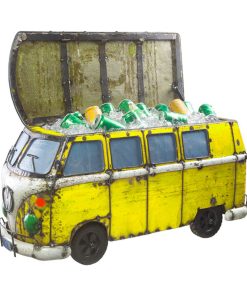Think Outside Yellow Kombi Handmade Metal Fully Functional Beverage Cooler