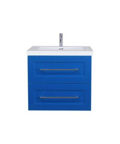 TT 24" Wall Mounted Vanity, Reinforced Acrylic Sink, Blue
