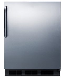Summit FF63BKBITB 24"W 5.5 Cu. Ft. Compact Refrigerator - Stainless Steel