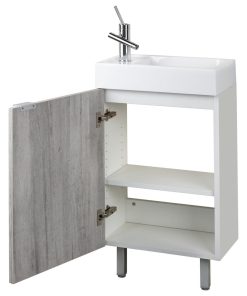 Studio Space Saver 18" Soho/White 1 Dr W/Top