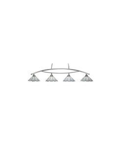 Toltec Lighting 874-BN-912 Bow - Four Light Billiard