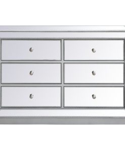 48" Mirrored Cabinet, Antique Silver