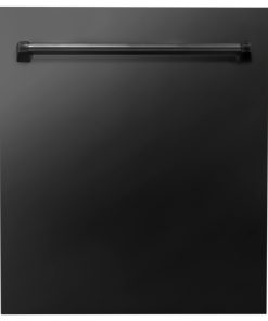 24" Top Control Dishwasher, Black Stainless Steel With Traditional Handle