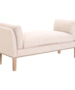 Warner Bench Bisque French Linen, Natural Gray Ash