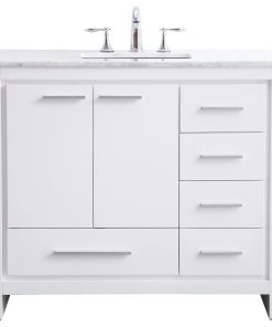 40" Single Bathroom Vanity Set, White