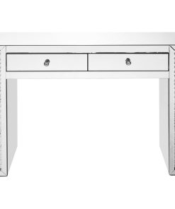 47" Rectangle Crystal Vanity Table, Clear Mirror Finish