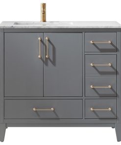 Sutton Gray Bathroom Vanity, No Mirror, 36"
