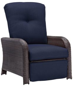 Strathmere Luxury Recliner, Brown and Navy