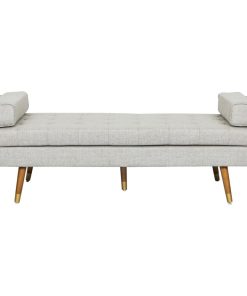 Tiltonsville Mid-Century Tufted Double End Chaise Lounge with Bolster Pillows