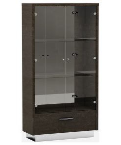 40.5"x15.5"x76.5" Gray Vetrine