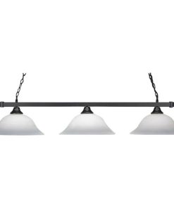 Toltec Lighting 803-MB-612 Square - Three Light Billiard with Glass Options