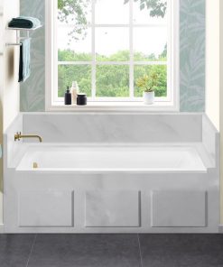 Voltaire Acrylic With Integral Tile Flange, 60"x32", Left Hand Drain