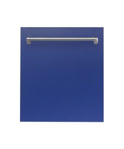 24" Blue Matte Top Control Dishwasher 120-Volt With Traditional Style Handle