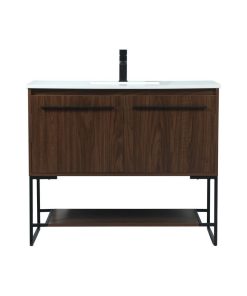 Sue 40" Single Bathroom Vanity, Walnut