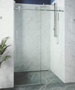 VIGO Elan E-class 60" x 76" Frameless Sliding Shower Door, Chrome