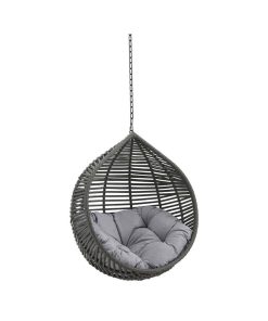 Swing Lounge Chair, Grey Gray, Modern, Outdoor Patio Balcony Cafe Bistro Garden
