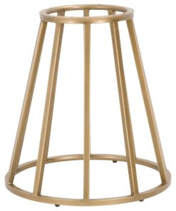 Turino Round Dining Table Base, Brushed Gold