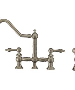 Whitehaus WHKBTLV3-9201-NT Vintage III Plus 1.5 GPM Widespread - Brushed Nickel