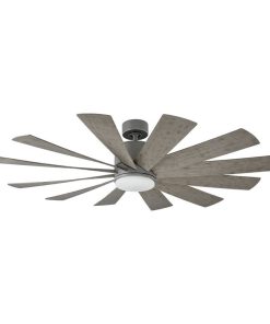 Windflower 60" 12 Blade Indoor/Outdoor Smart Ceiling Fan, 6 Speed DC Motor