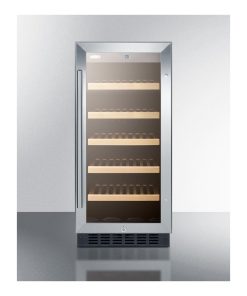 Summit ALWC15 15"W 23 Bottle Capacity Wine Cooler - Stainless Steel