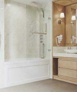 VIGO Riato Clear Hinged Tub Door