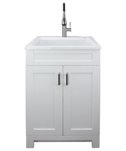 Transolid TCAS-2522-WC 24-in All-in-One Acrylic Laundry/Utility Kit, White