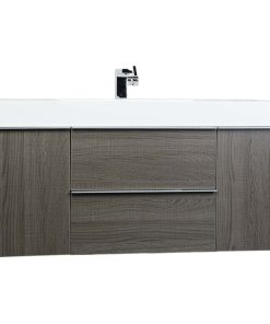 47.25" Wall Mount Contemporary Bathroom Vanity Oak