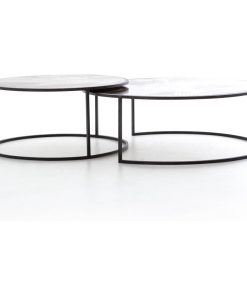 40" W Brody Coffee Table Antique Copper Clad Light Rustic Black Hand Made