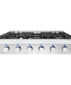 36" Gas Cooktop, Stainless Steel With 6 Italian Made Burners