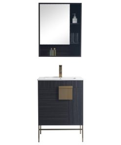 24?Kuro Bath Vanity With Medicine Cabinet, Dawn Gray