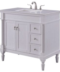 36" Single Bathroom Vanity Set, Antique White