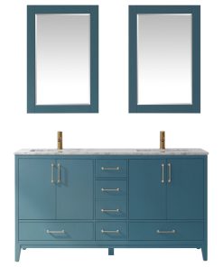 Sutton Royal Green Bathroom Vanity Set, 60", With Mirror