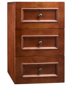 12" Laura Vanity Bridge Cabinet with Three Drawers, Cherry Americana