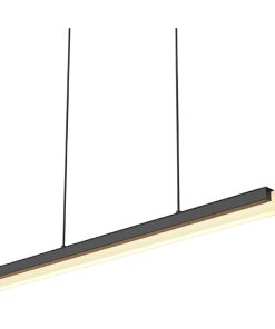 39" Smart LED Linear Pendant Light, Black