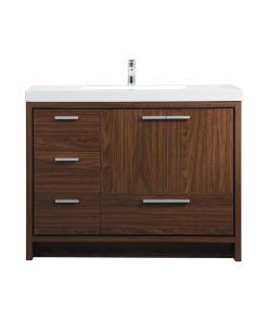 Walker 42" Single Bathroom Vanity, Walnut