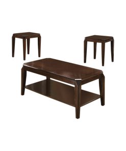 3Pc Pack Coffee/End Table Set, Walnut