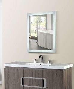 24 in. Rectangular LED Bordered Illuminated Mirror with Bluetooth Speakers