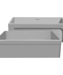 Whitehaus Glencove Kitchen Sink With Light Cement Finish WHQ5530-M-LIGHTCEMENT